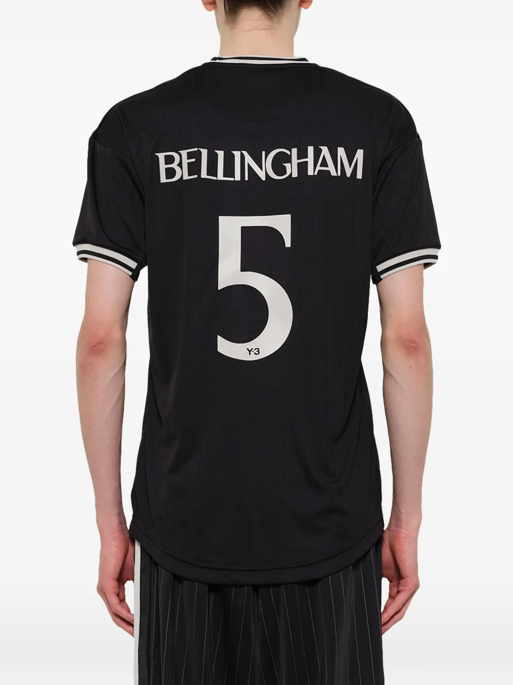 Y-3 logo-print Striped t-shirt | Black | FARFETCH ZA