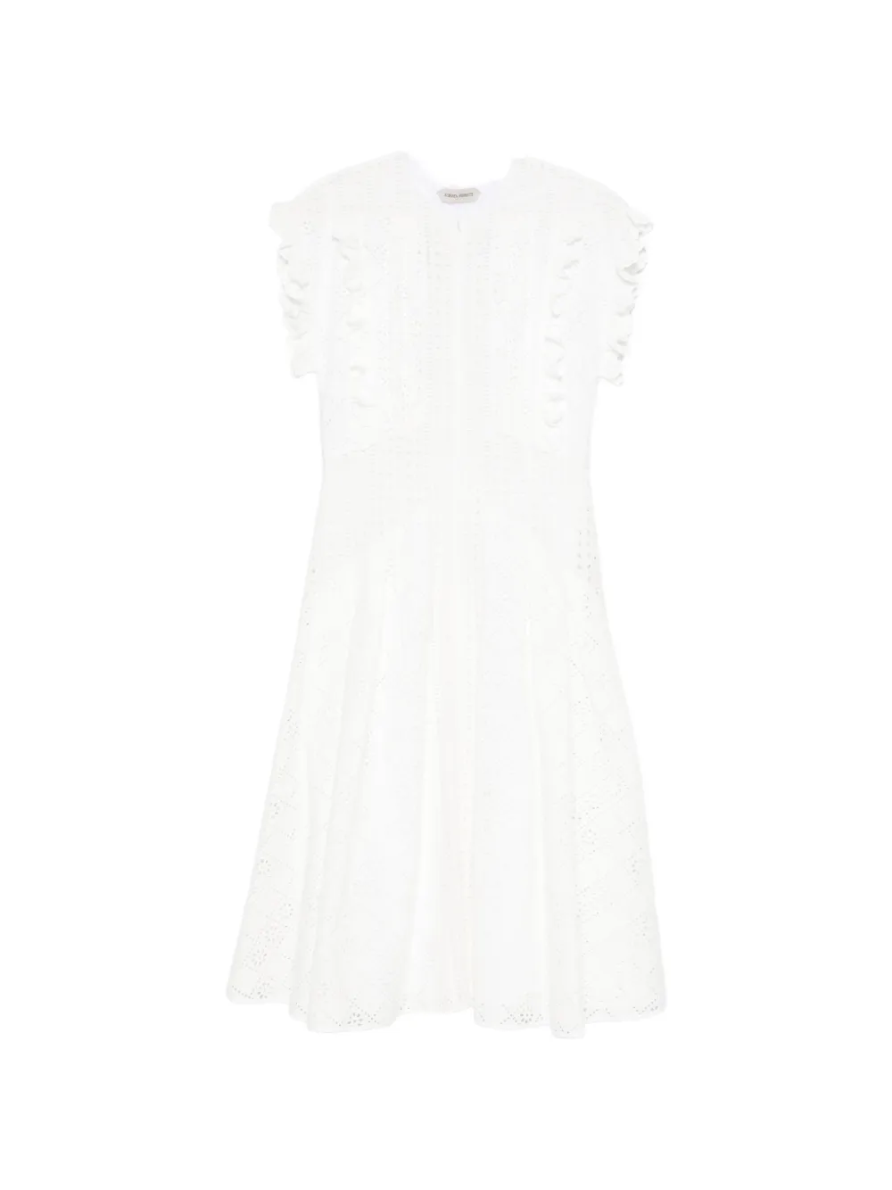 Alberta Ferretti ruffled eyelet dress - Bianco