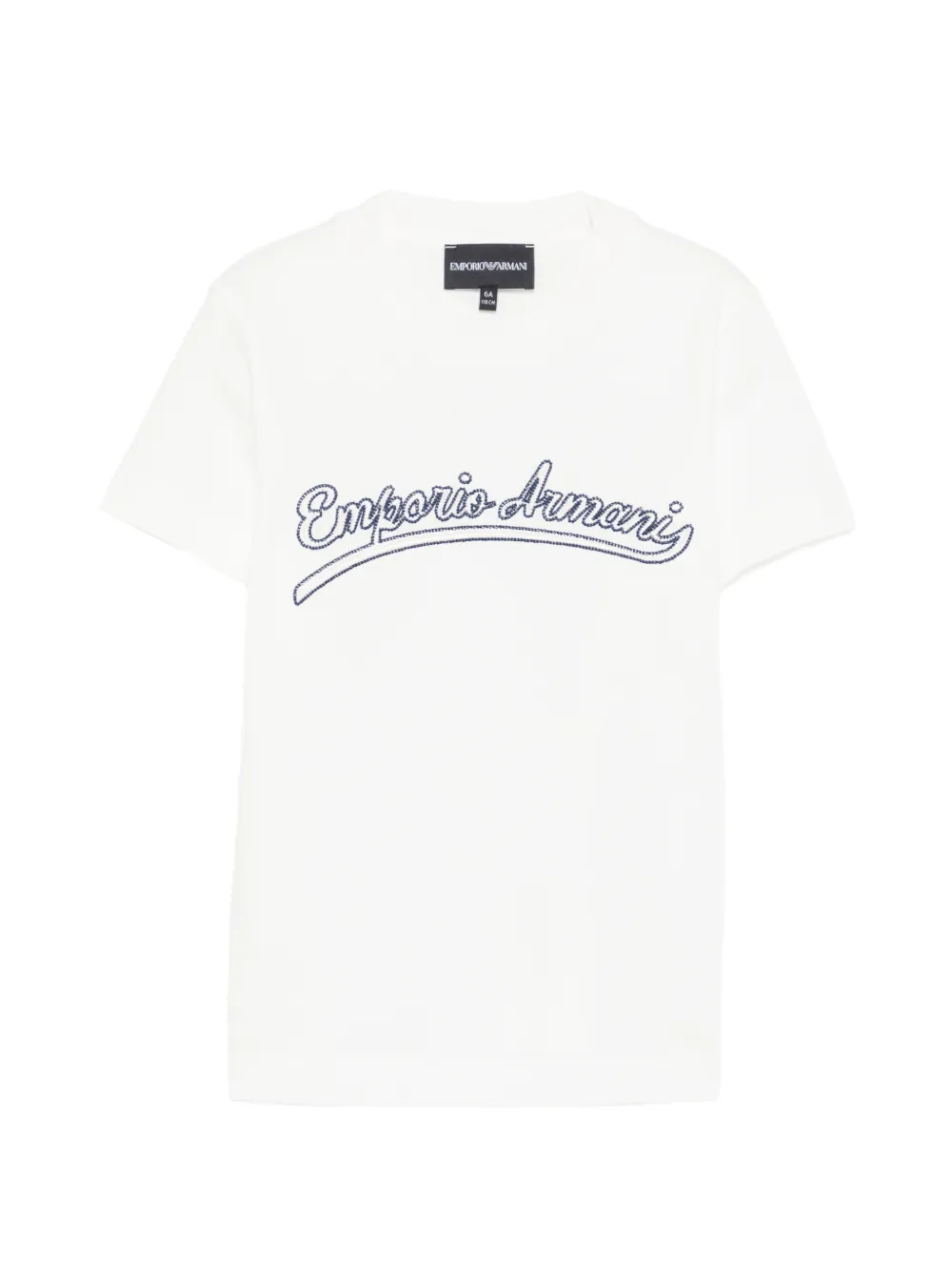 Emporio Armani Kids embroidered T-shirt - Bianco