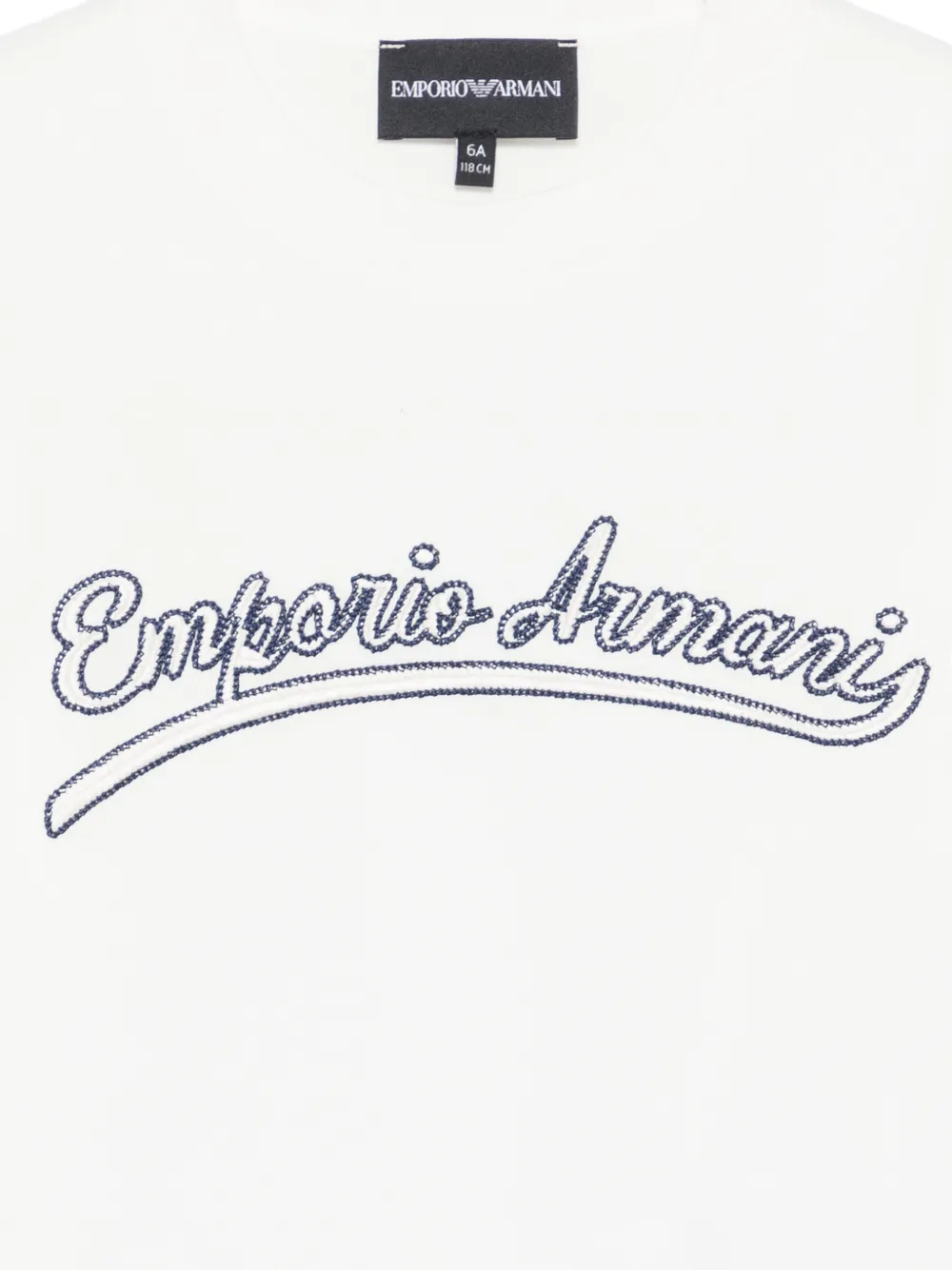 Emporio Armani Kids T-shirt met borduurwerk Wit