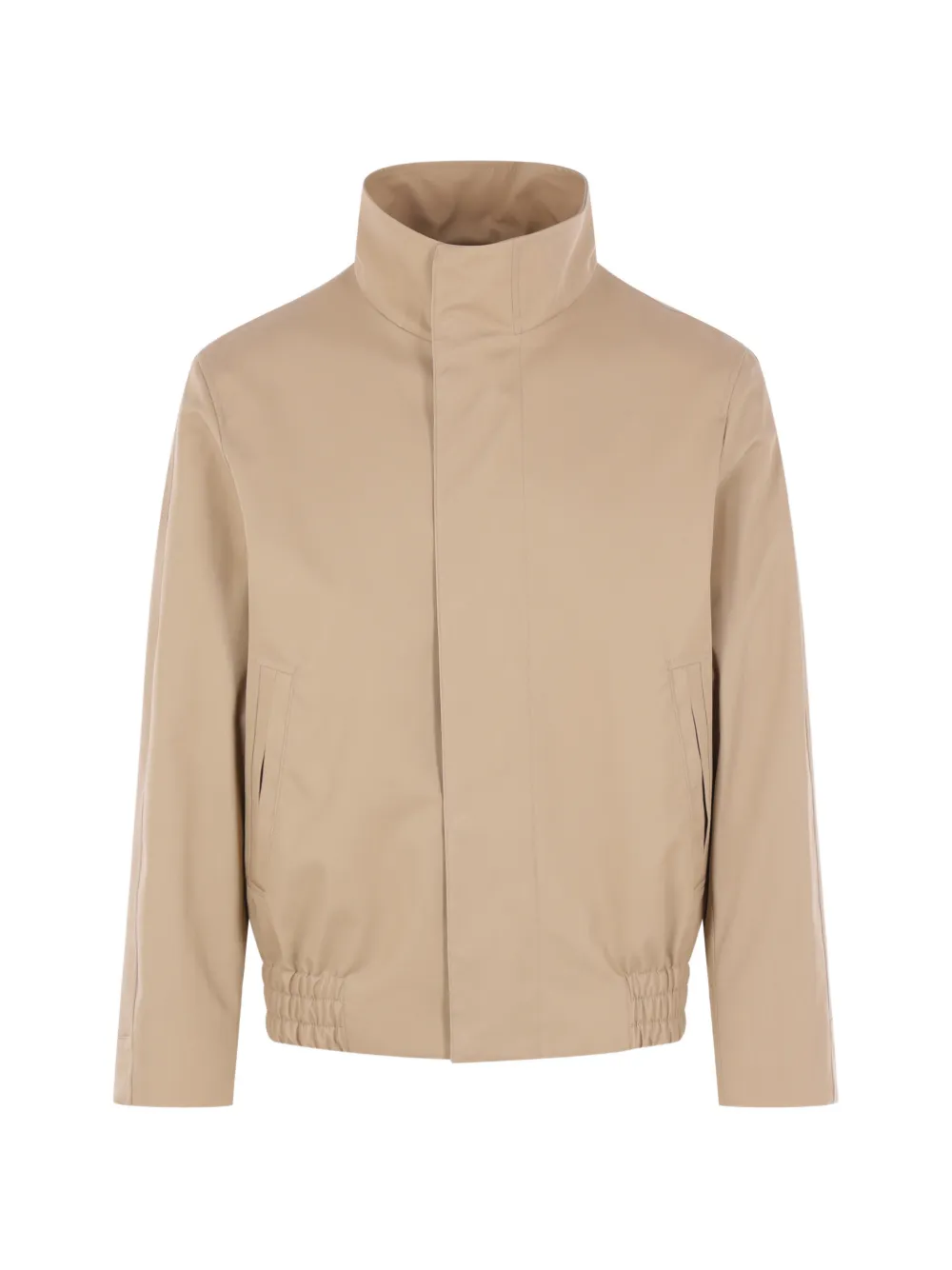 Lardini high-collar logo bomber jacket - Toni neutri
