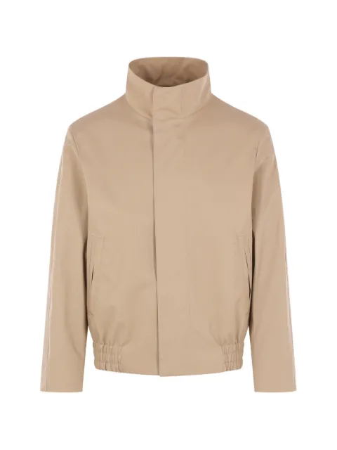 Lardini high-collar logo bomber jacket