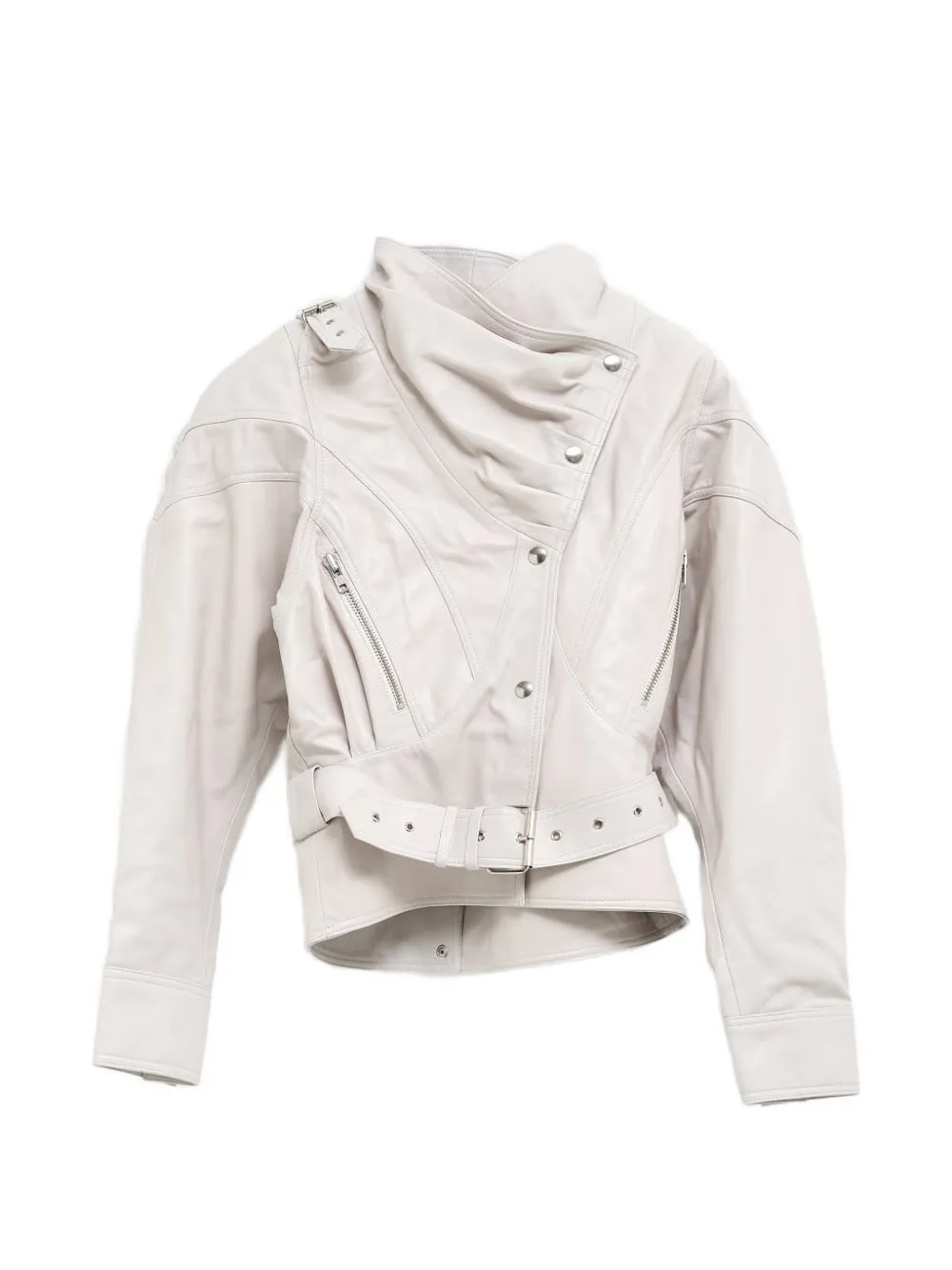 Vaquera asymmetric-zip jacket - Bianco