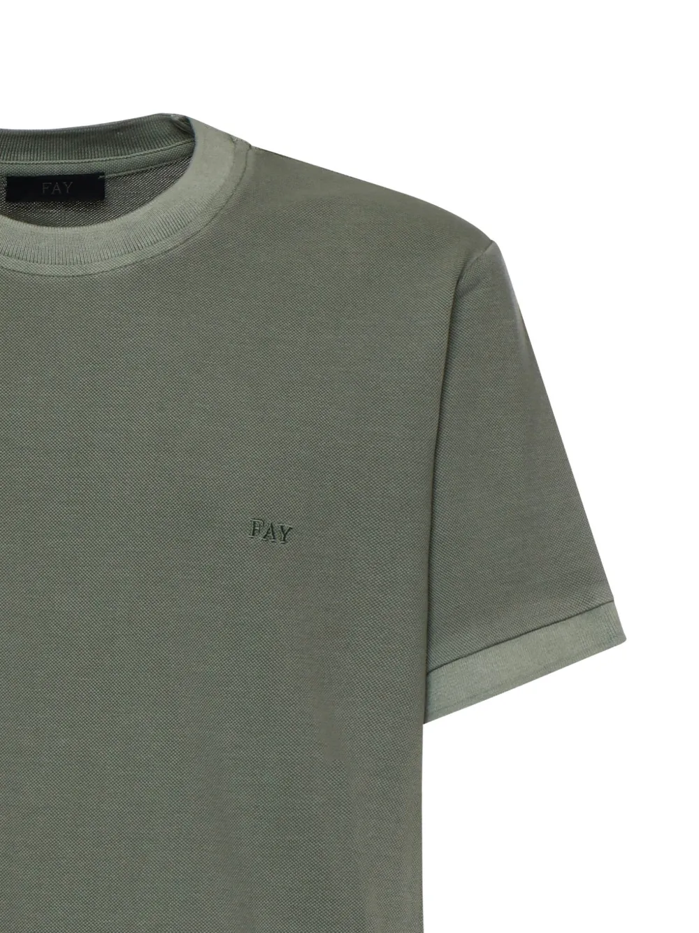  Fay Logo-embroidered T-shirt - Green 