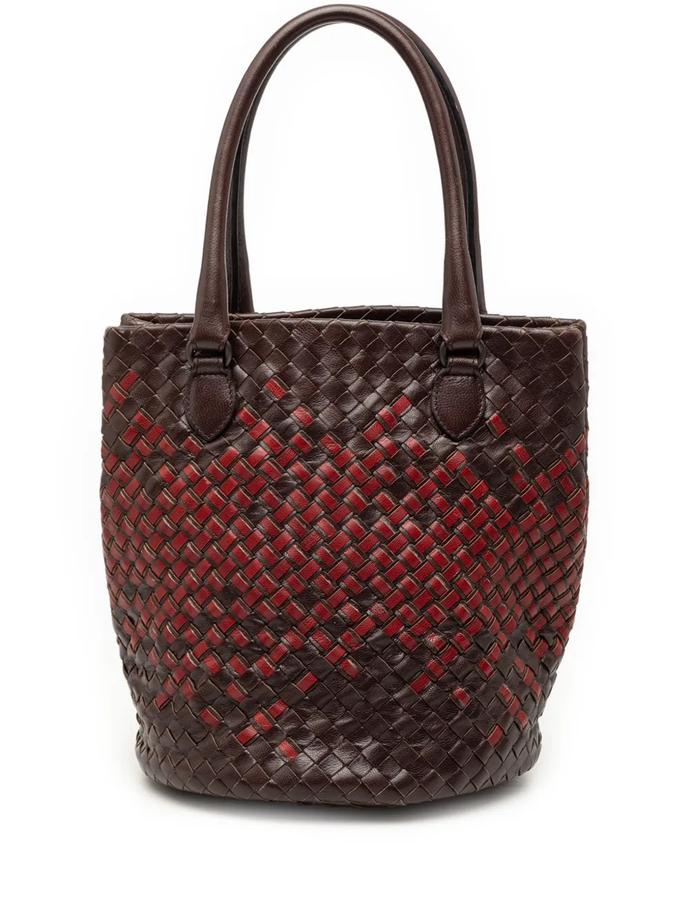 Bottega Veneta Pre-Owned 2009 Bicolor Nappa Intrecciato bucket bag - Marrone