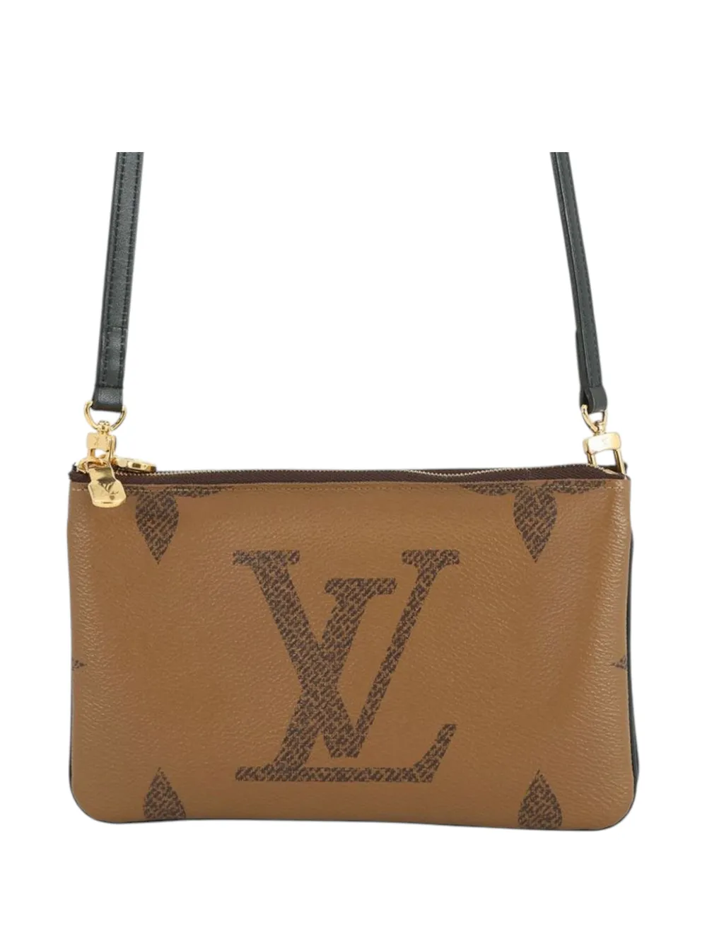 Louis Vuitton Pre-Owned 2021-2025 Monogram Giant Reverse Double Zip Pochette crossbody bag - Marrone