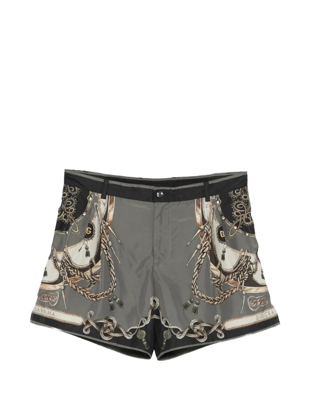 Dolce & Gabbana graphic-print swim shorts - Verde