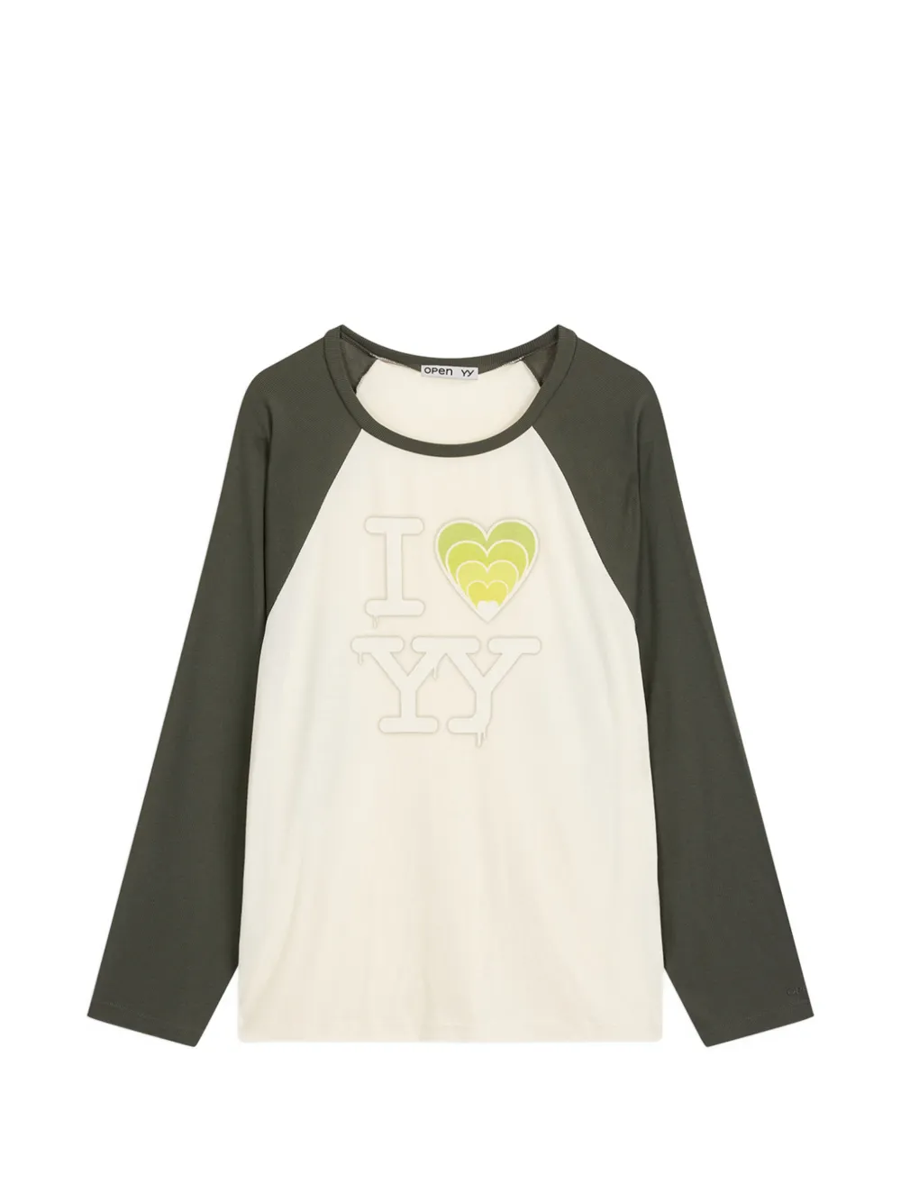 Open YY long-sleeve raglan T-shirt - Toni neutri
