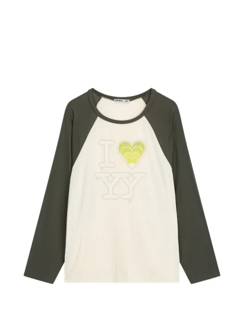 Open YY long-sleeve raglan T-shirt
