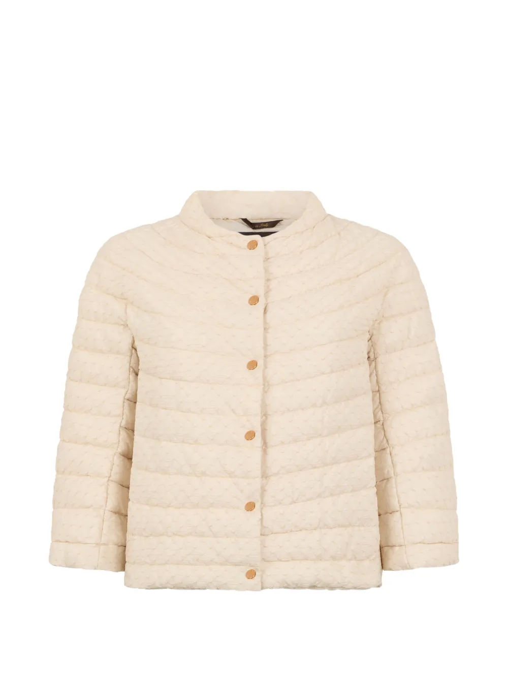 Moorer button padded jacket - Neutrals