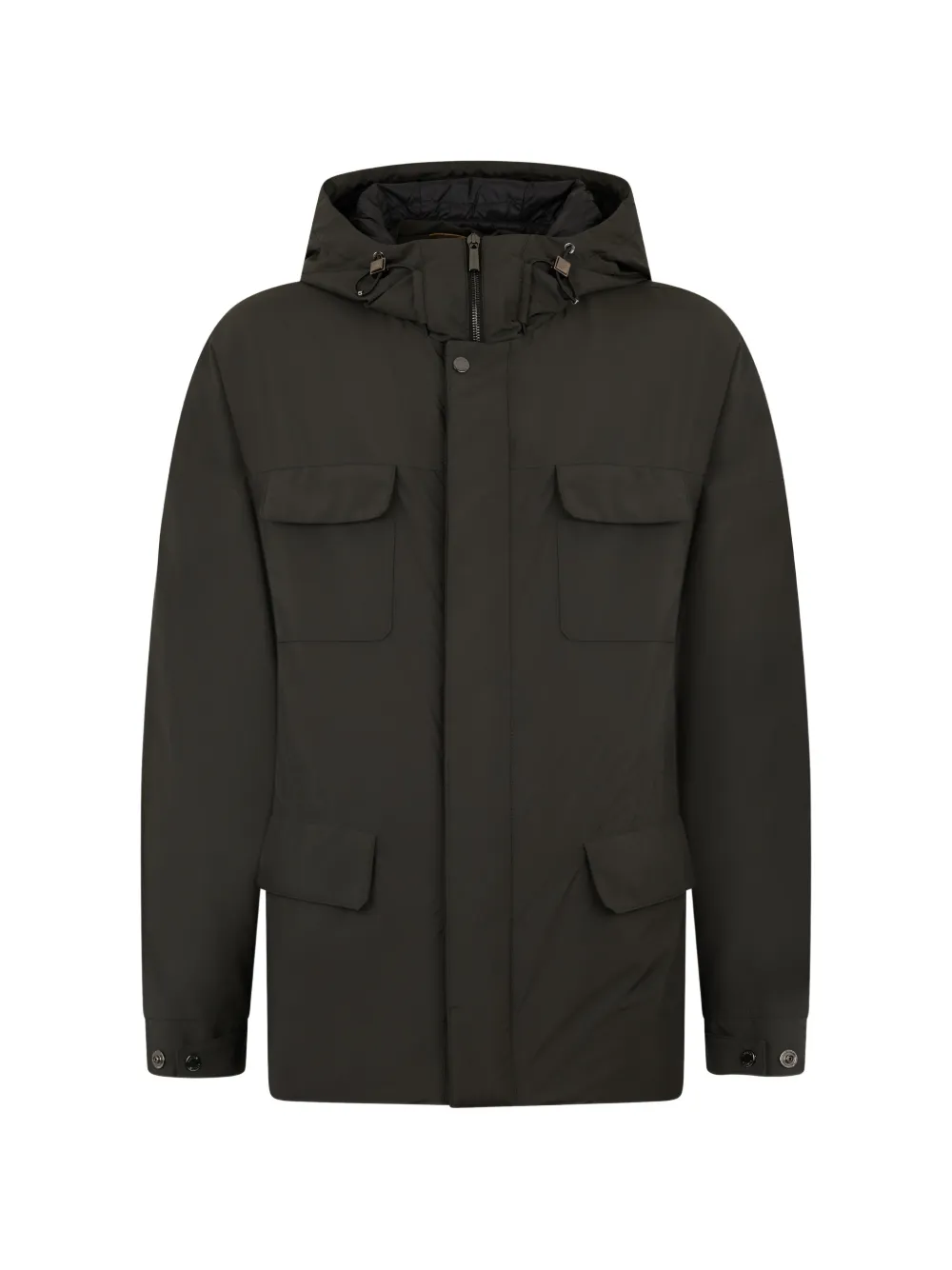 Moorer hooded flap-pocket jacket - Verde