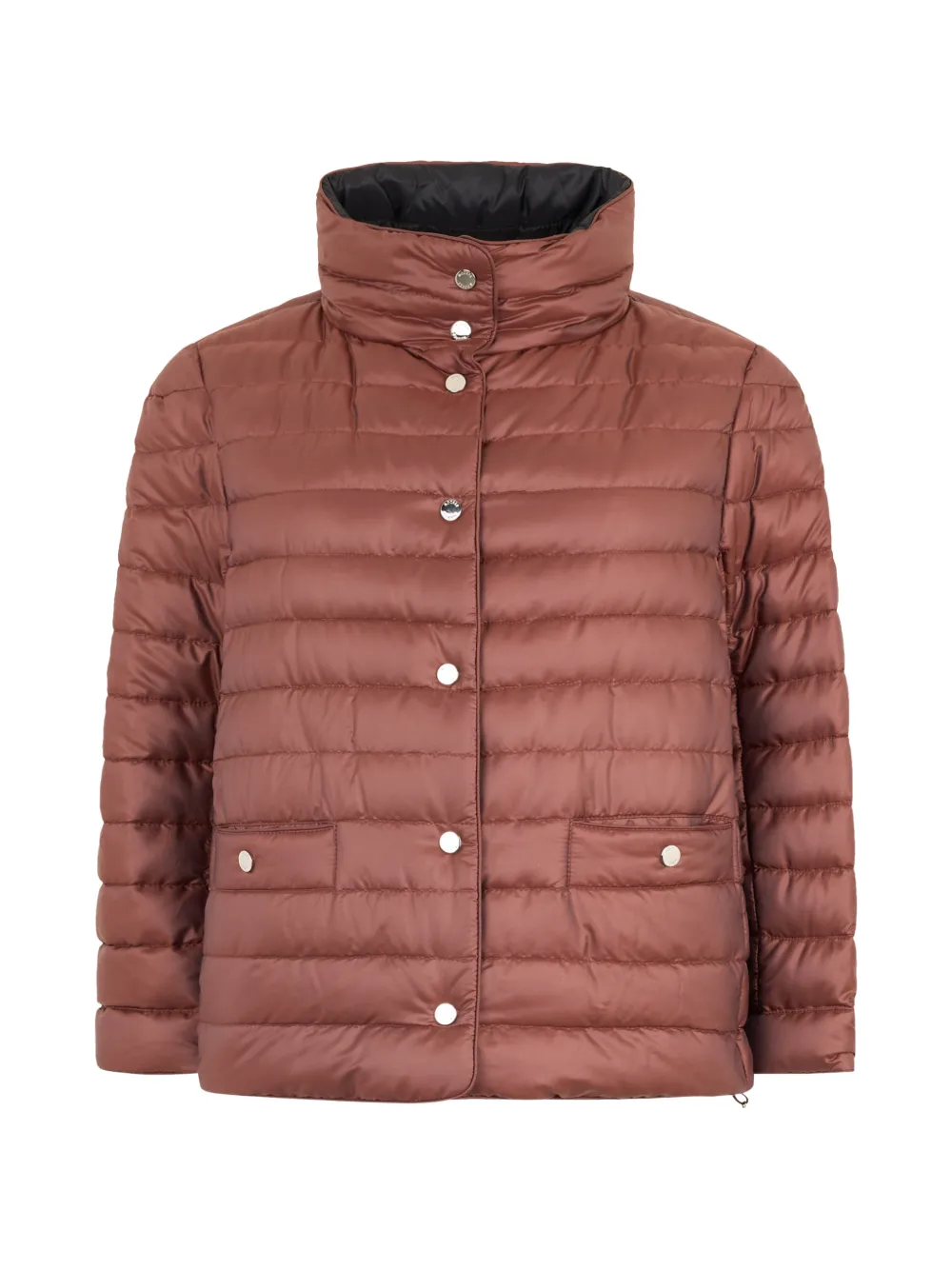 Moorer high-neck padded jacket - Brown