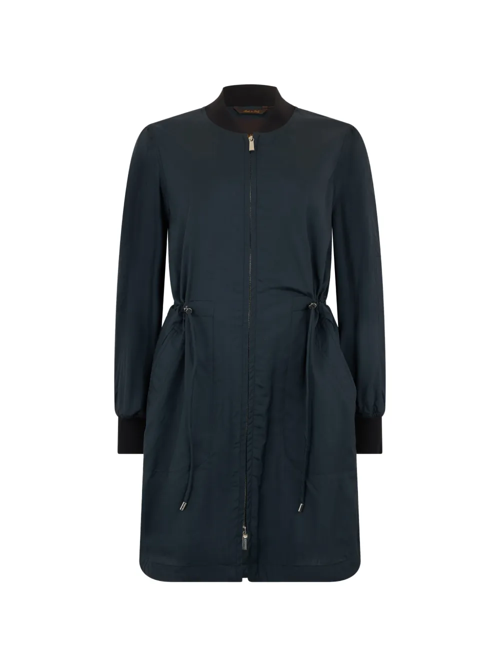 Moorer single-breasted drawstring coat - Blu