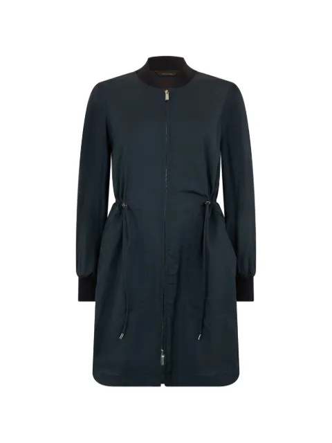 Moorer manteau boutonné à lien de resserrage