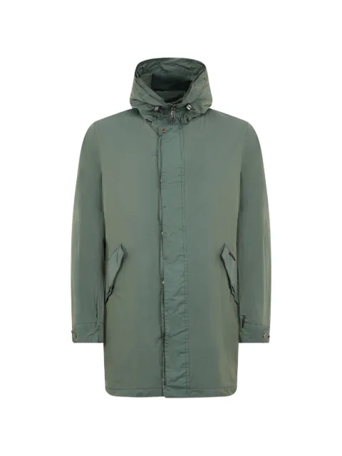 Moorer single-breasted hooded raincoat