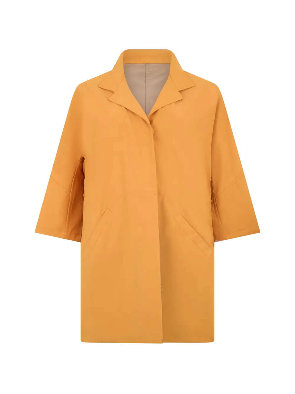Moorer straight oversized coat - Arancione