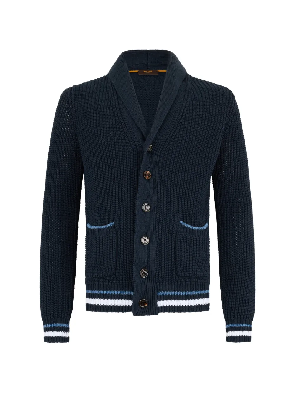 Moorer pockets button cardigan - Blu