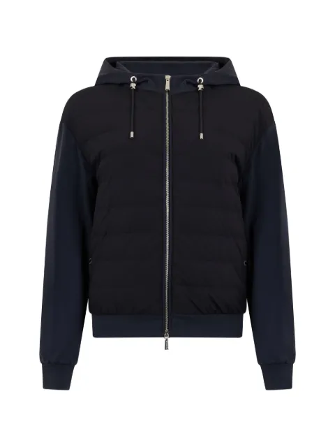 Moorer quilted-panel zip jacket