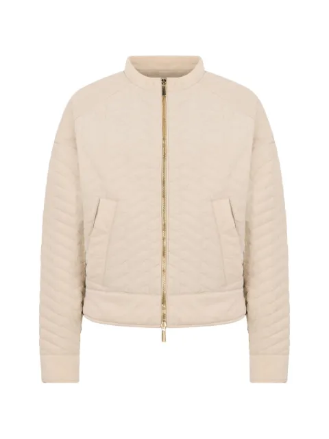 Moorer zip quilted jacket