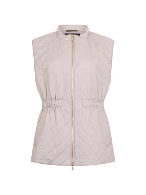 Moorer zip quilted jacket