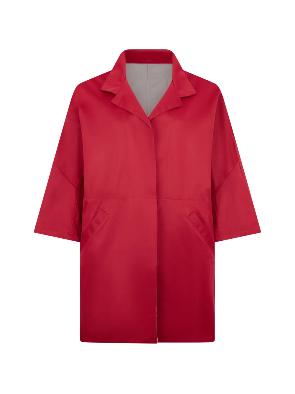 Moorer oversized collar coat - Rosso