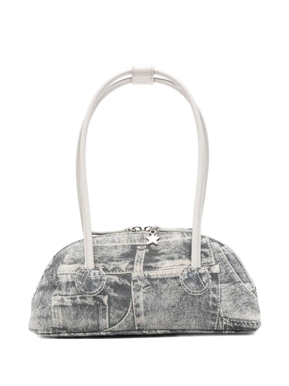 Marge Sherwood printed suede shoulder bag - Grigio