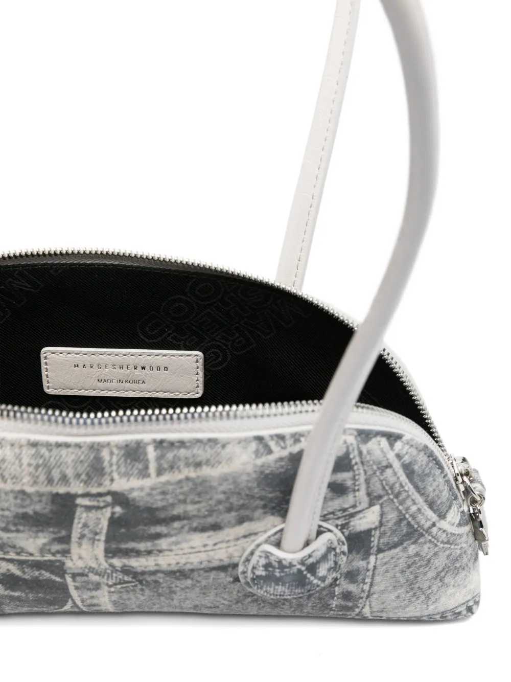 printed suede shoulder bag