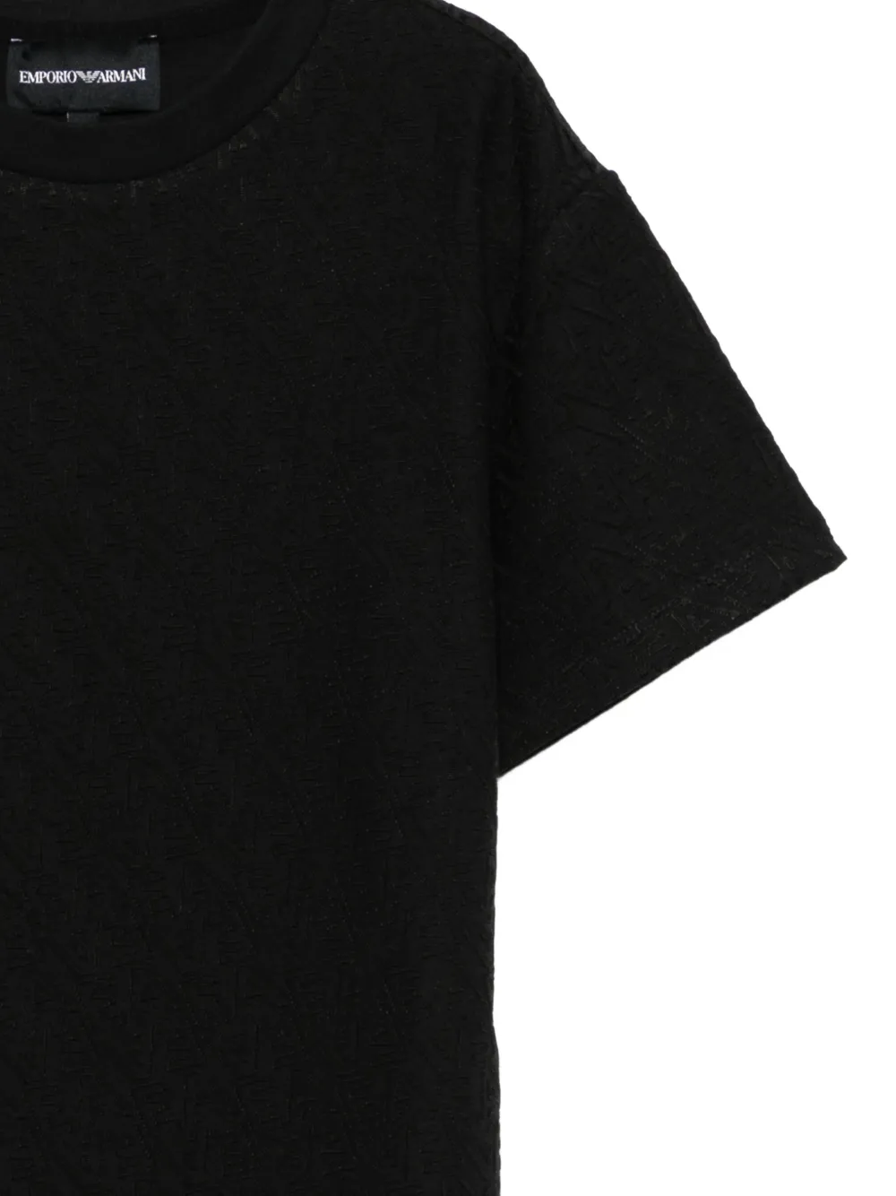 Emporio Armani Kids T-shirt met logopatroon Zwart