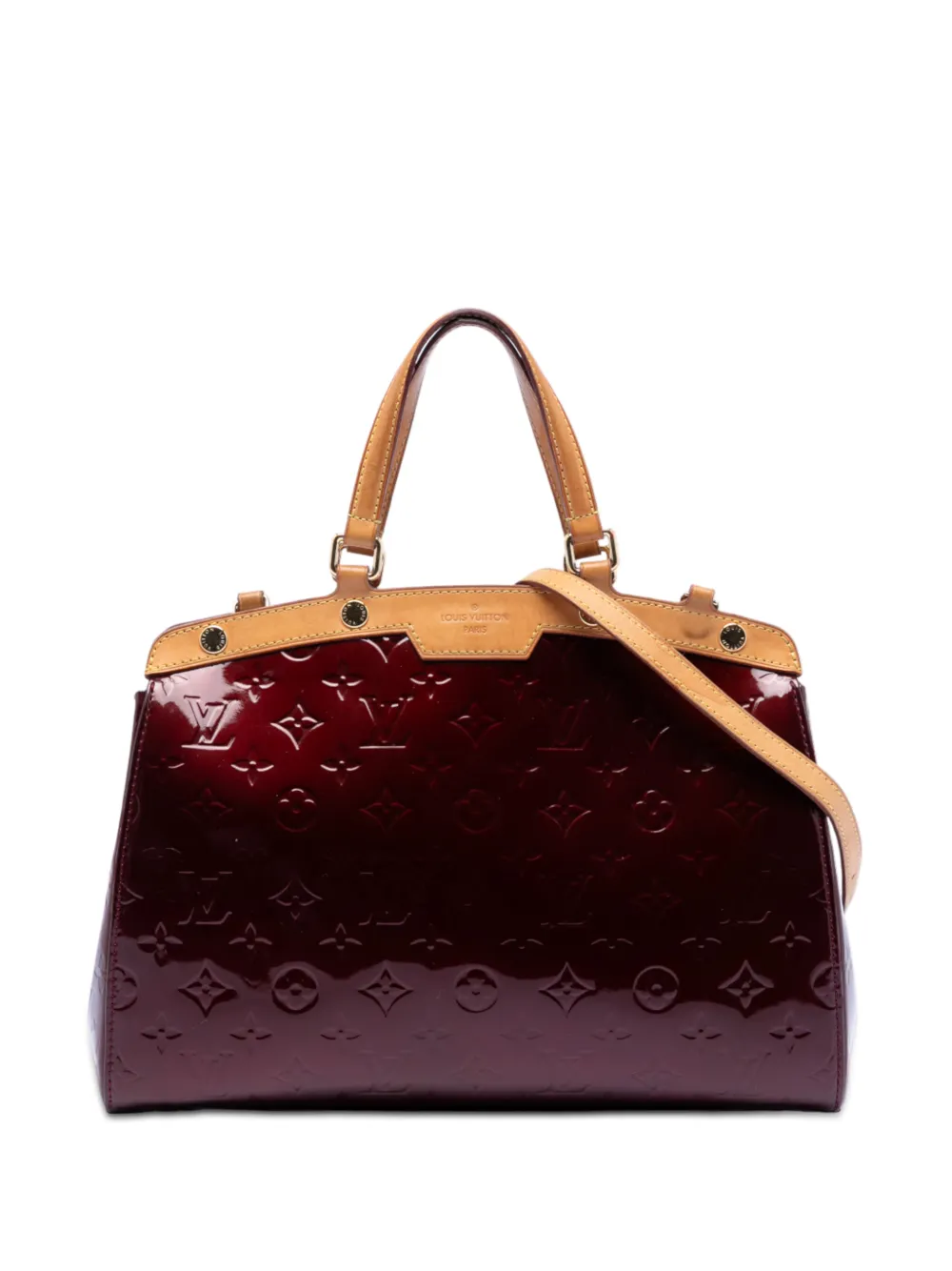 Louis Vuitton Pre-Owned 2012 Monogram Vernis Brea MM satchel - Rosso