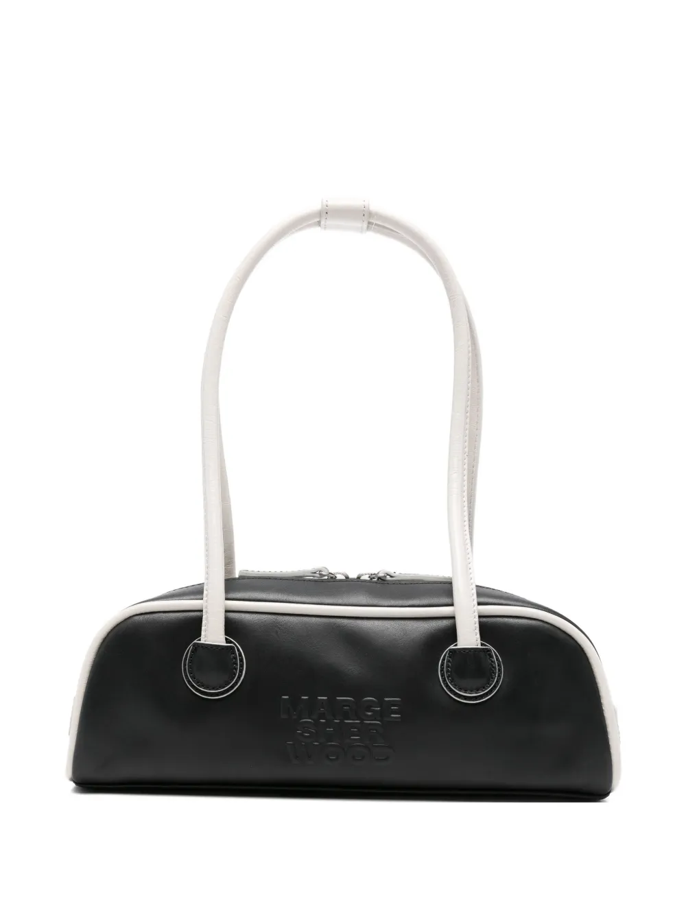 Marge Sherwood crinkle top handle tote bag - Nero