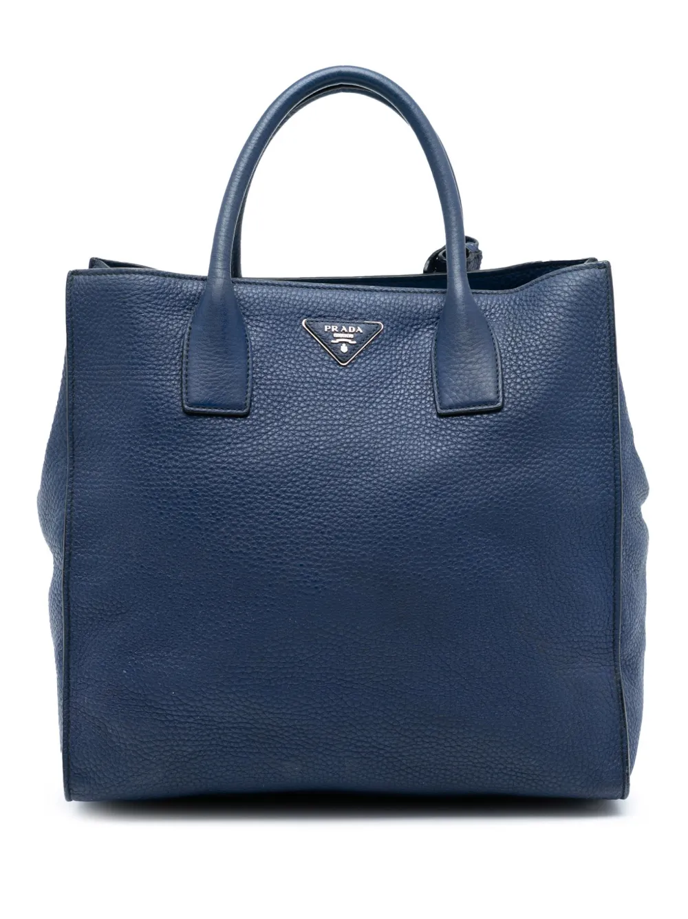 Prada Pre-Owned 2000-2025 Vitello Daino Open Convertible Tote satchel - Blu