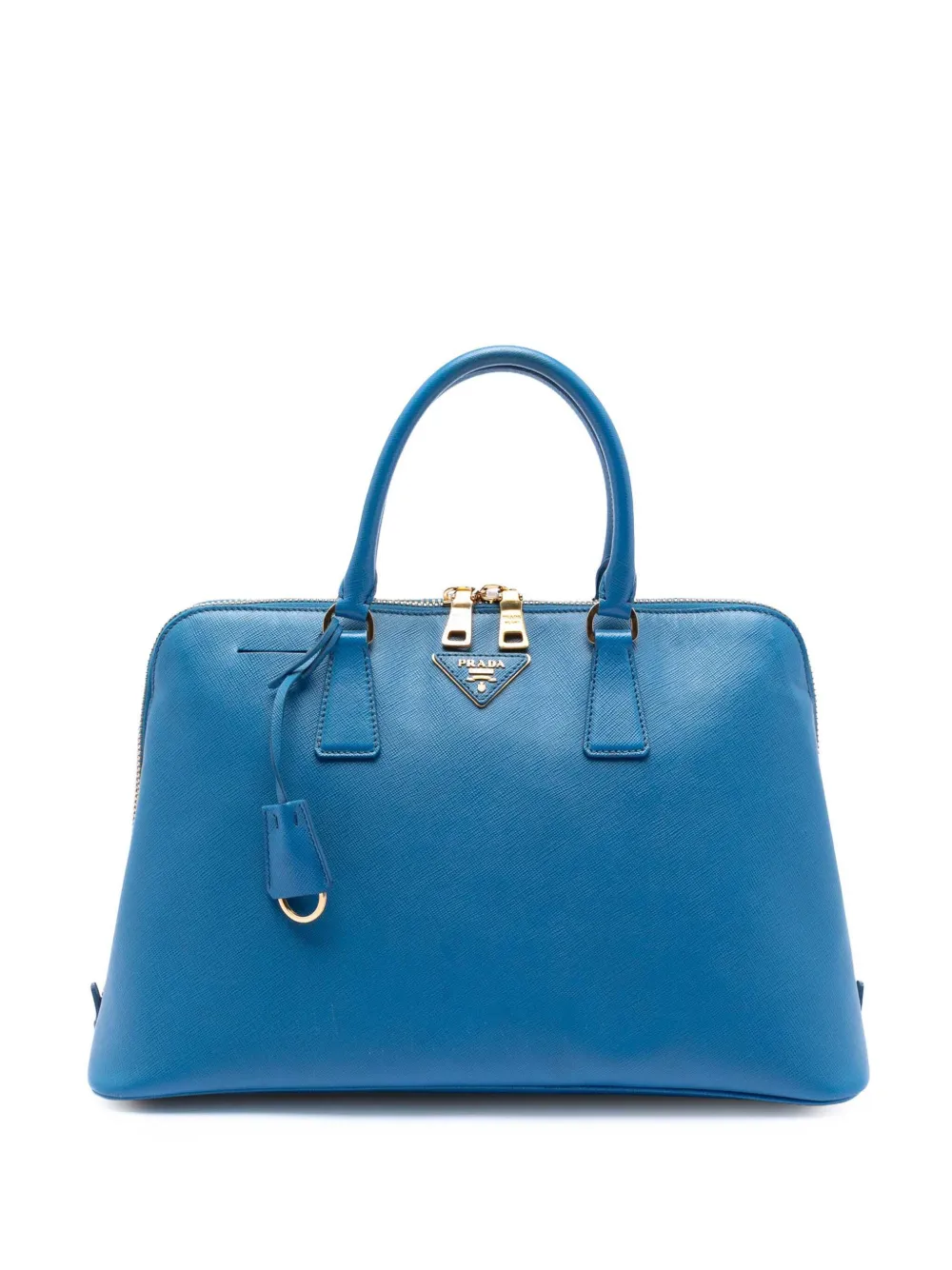 Prada Pre-Owned 2010-2026 Large Saffiano Lux Promenade satchel - Blu