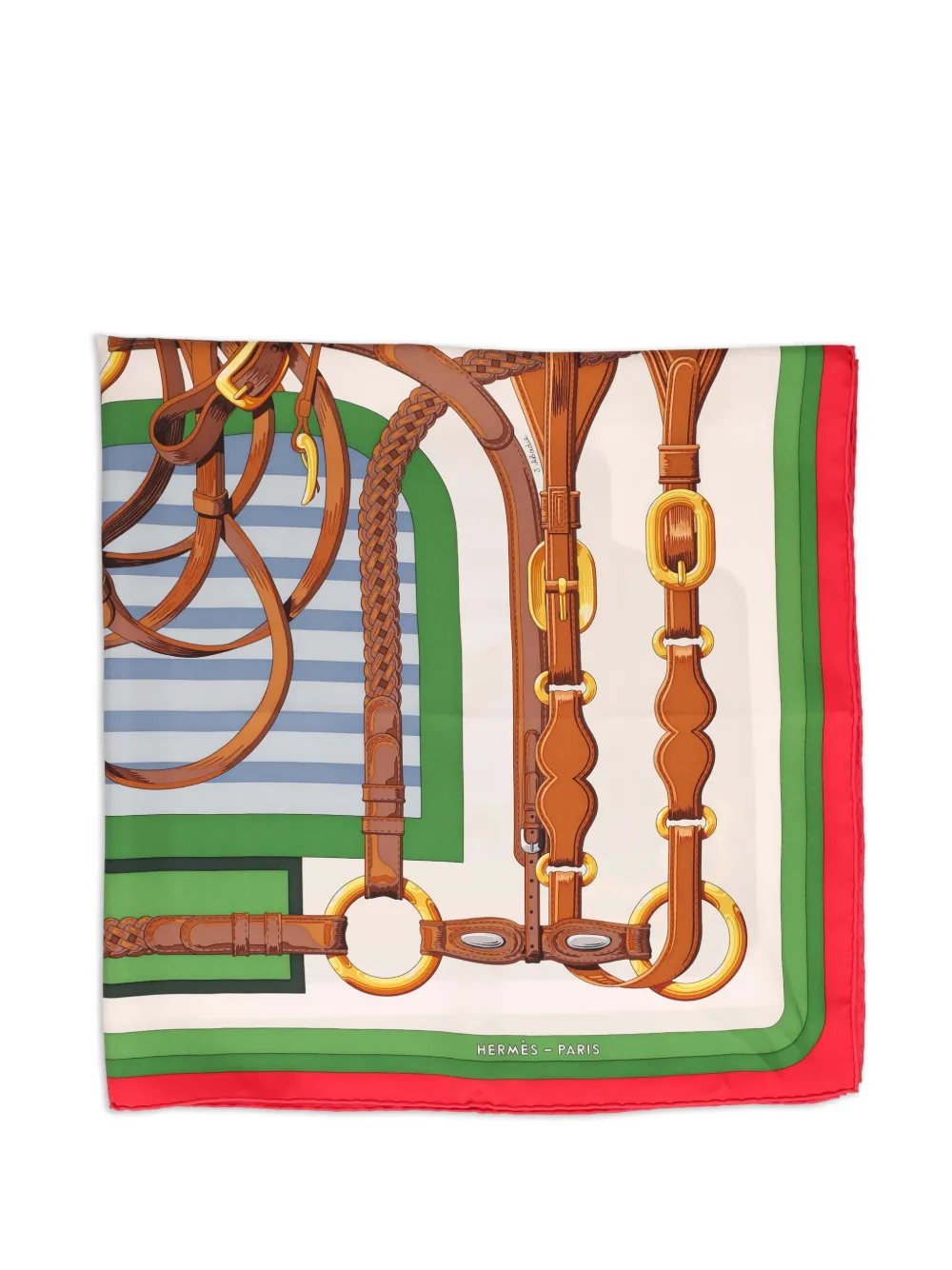 Hermès Pre-Owned Coaching equestrian-print scarf - Neutrals