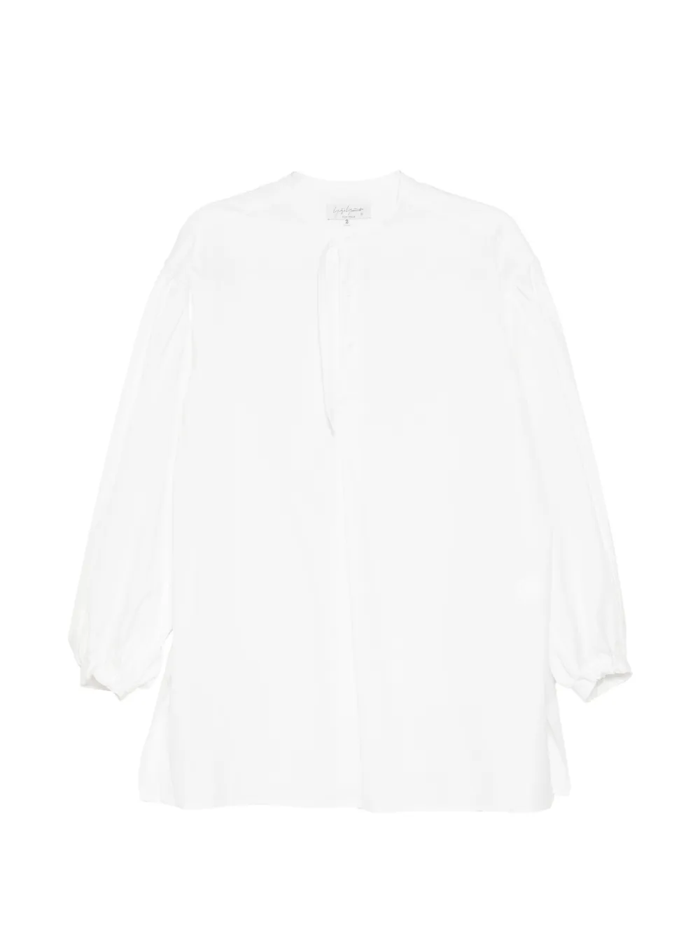 Yohji Yamamoto gathered-sleeve shirt - Bianco