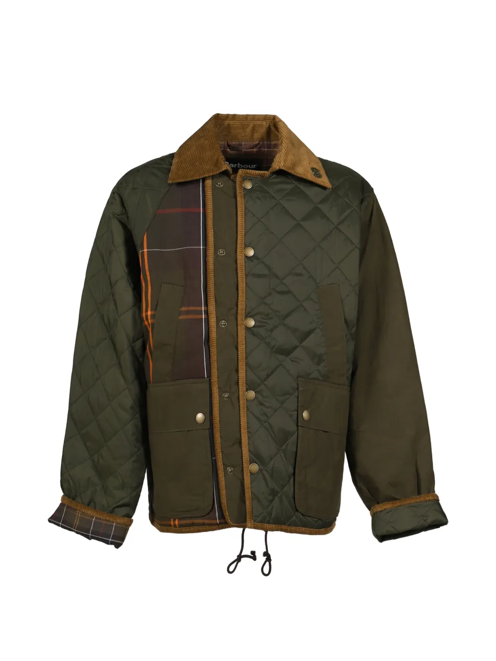 Feng Chen Wang x Barbour quilted patchwork jacket - Verde