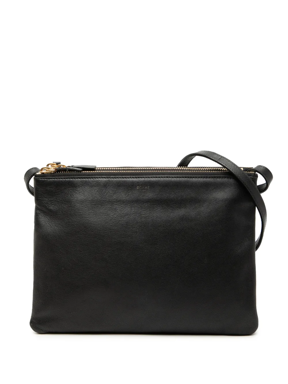 Celine Pre-Owned 2014 Large Lambskin Trio crossbody bag - Nero