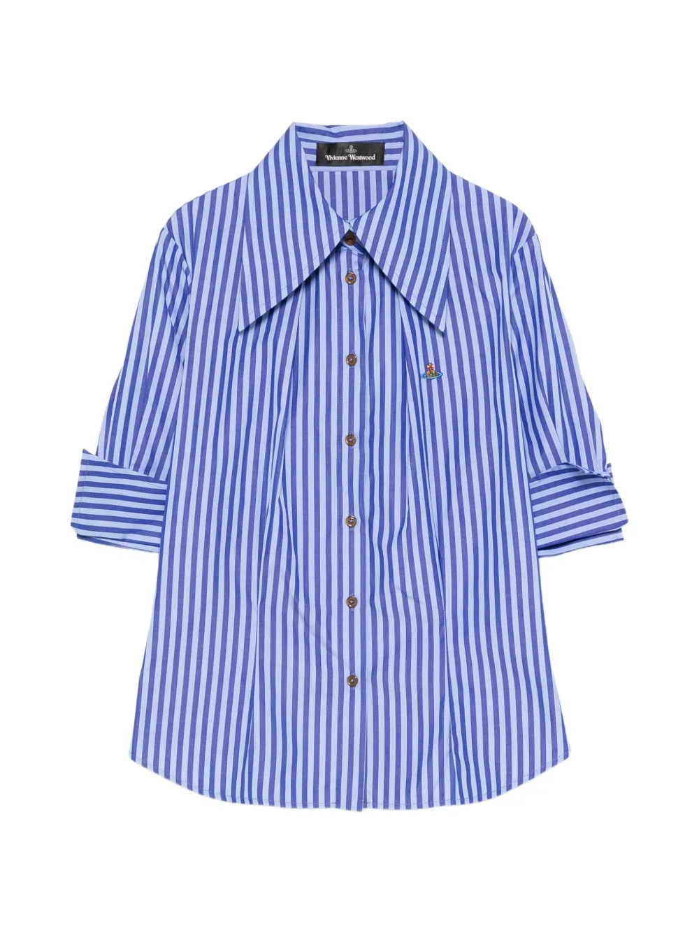 Vivienne Westwood striped button shirt - Blu