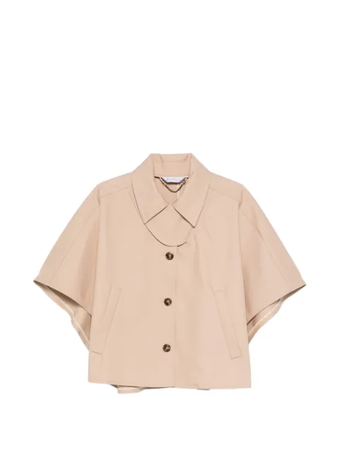 Max Mara buttoned cotton cape