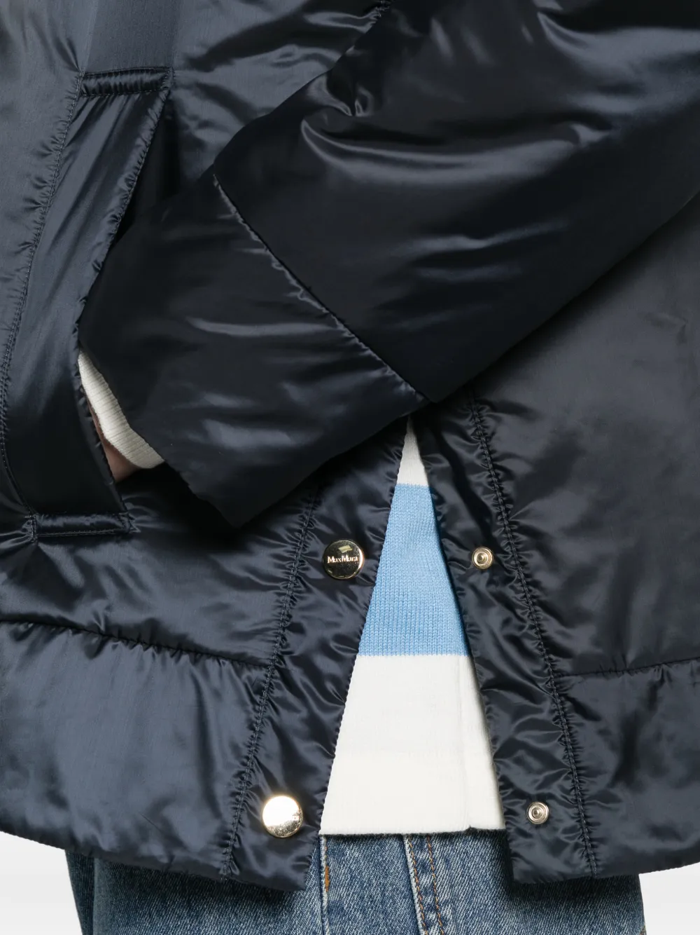 Max Mara Mtcdaria jack met capuchon en rits Blauw