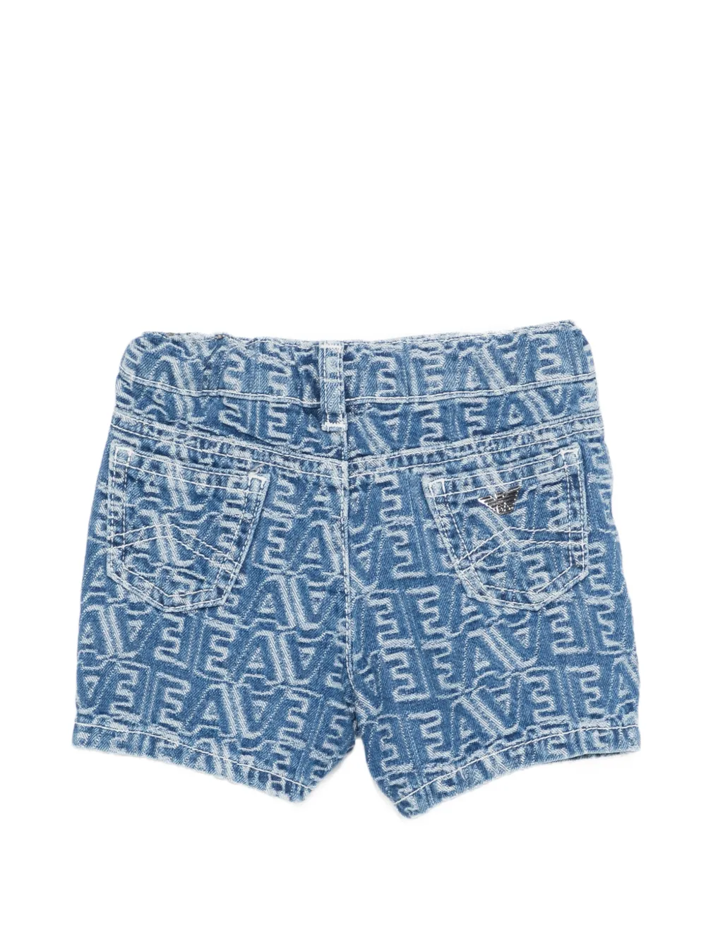Emporio Armani Kids Shorts met knopen Blauw