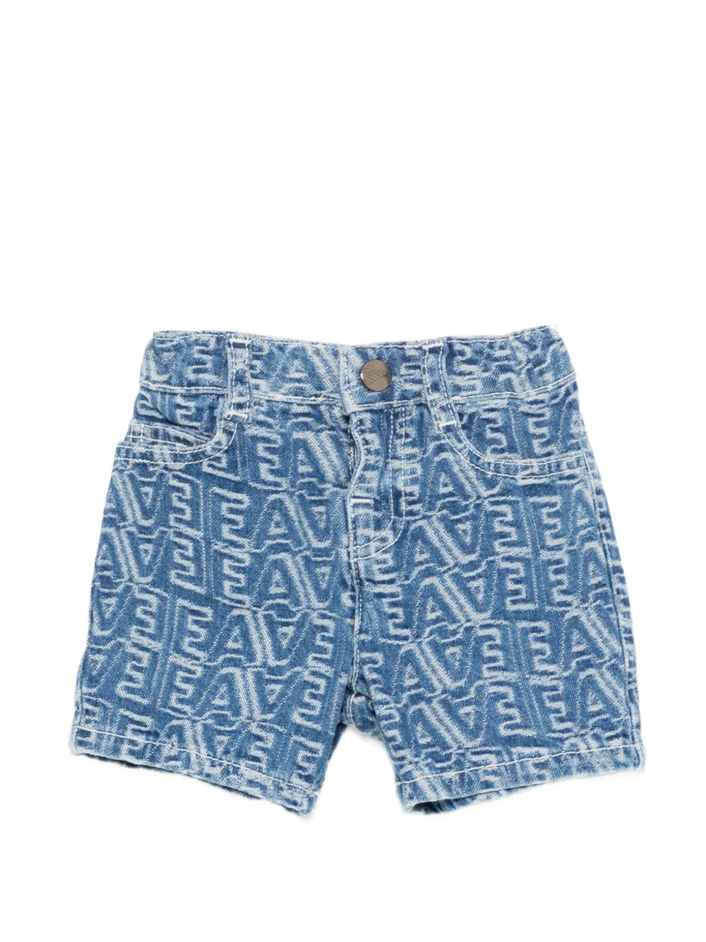 Emporio Armani Kids buttoned shorts - Blu