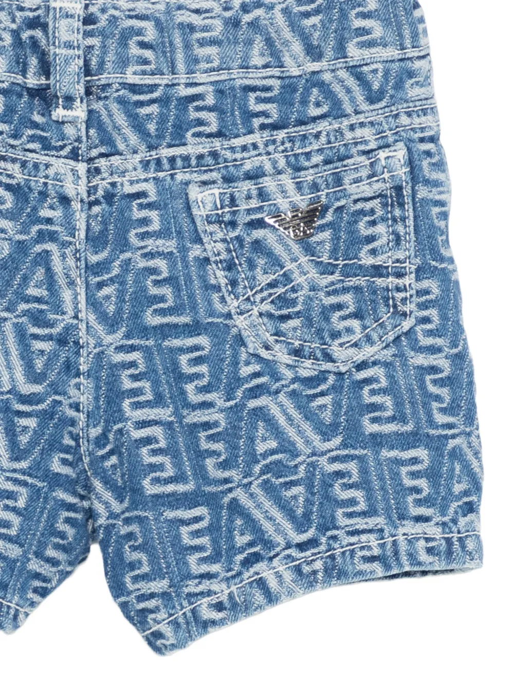 Emporio Armani Kids Shorts met knopen Blauw
