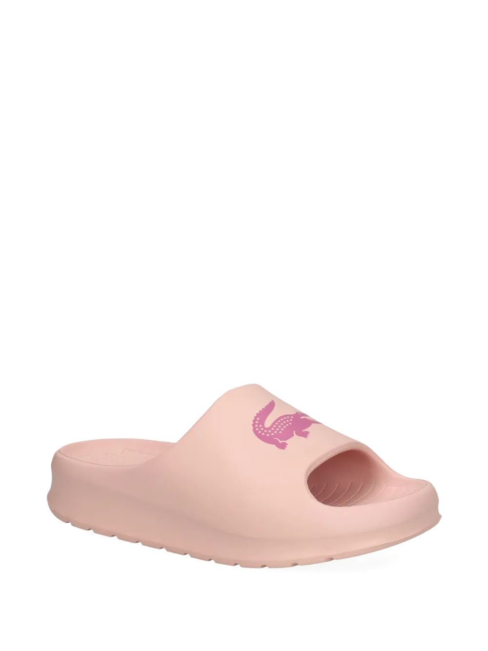 Lacoste logo-print slides Roze