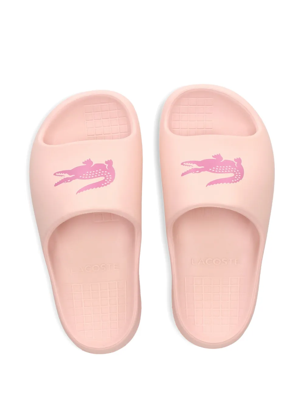 Lacoste logo-print slides Roze