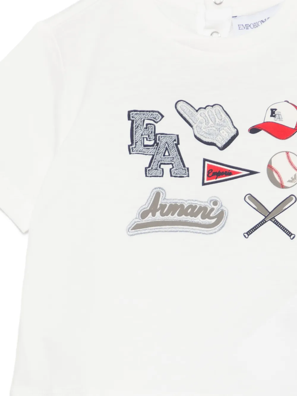 Emporio Armani Kids Grafisch T-shirt Wit