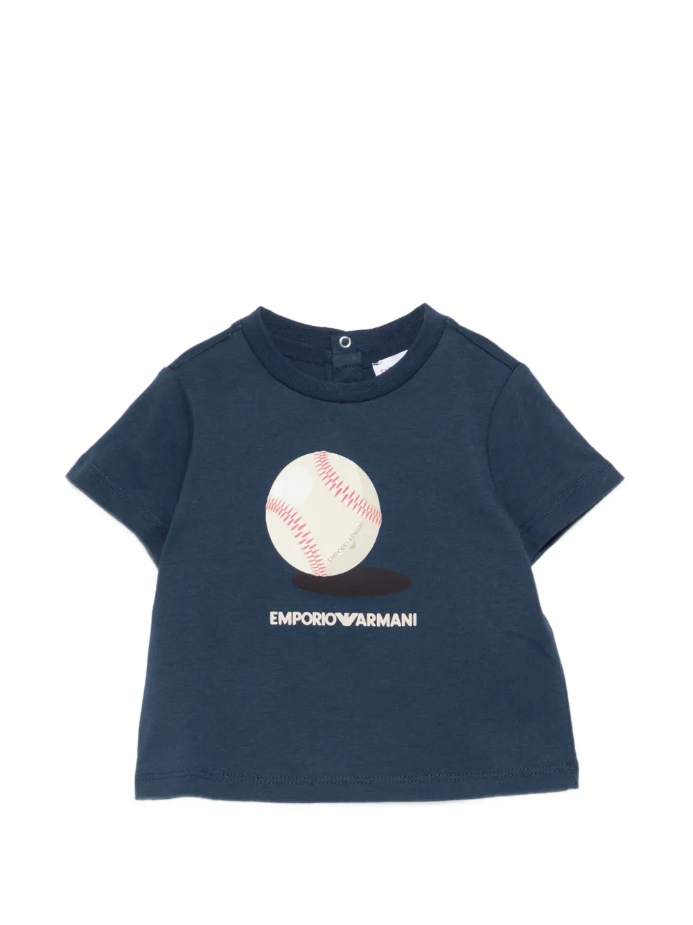 Emporio Armani Kids baseball graphic T-shirt - Blu