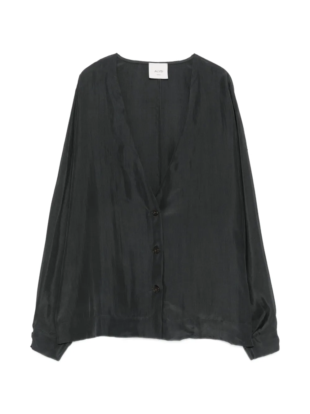 Alysi button long-sleeve kimono - Grigio