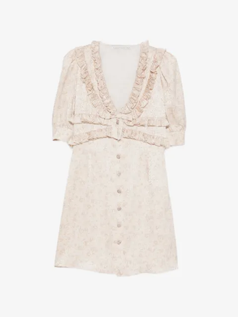 Alessandra Rich ruffled floral dress