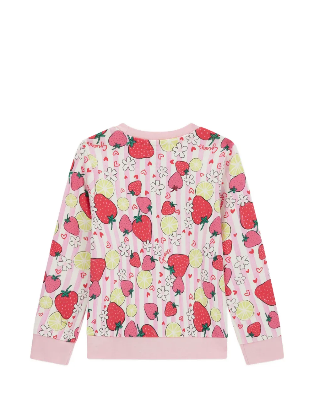 Striped Strawberry-Print Sweatshirt