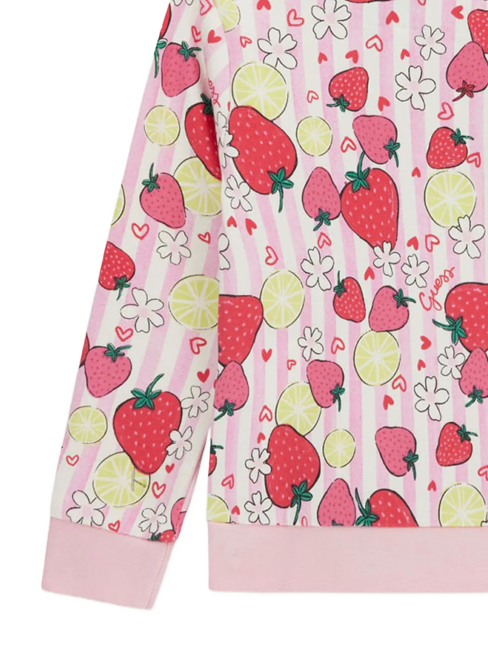 Striped Strawberry-Print Sweatshirt